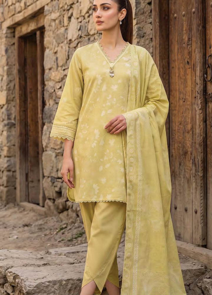 Lakhany Unstitched Printed Pashmina 3 Piece Suit LSM26UP LG-SG-0163-A - Casual Collection