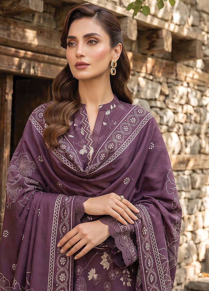 Lakhany Unstitched Printed Pashmina 3 Piece Suit LSM26UP LG-SG-0163-C - Casual Collection