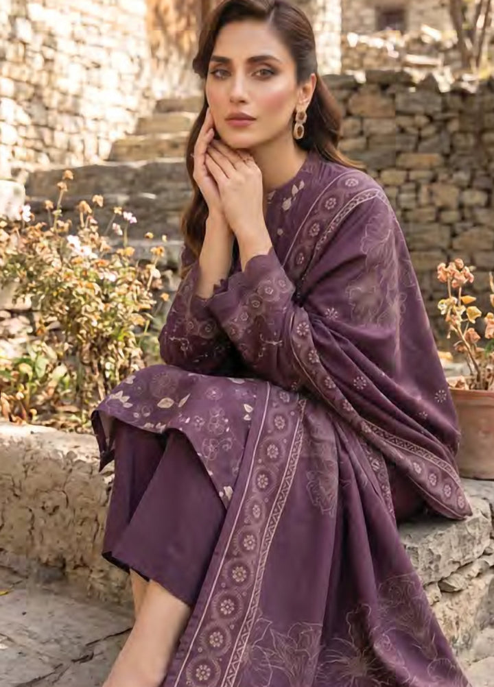 Lakhany Unstitched Printed Pashmina 3 Piece Suit LSM26UP LG-SG-0163-C - Casual Collection