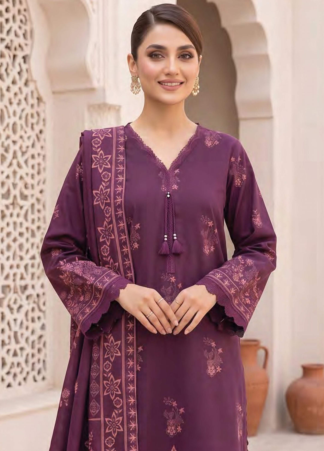 Lakhany Unstitched Printed Cashmi Wool 3 Piece Suit LSM26UCW LG-SG-0165-A - Casual Collection