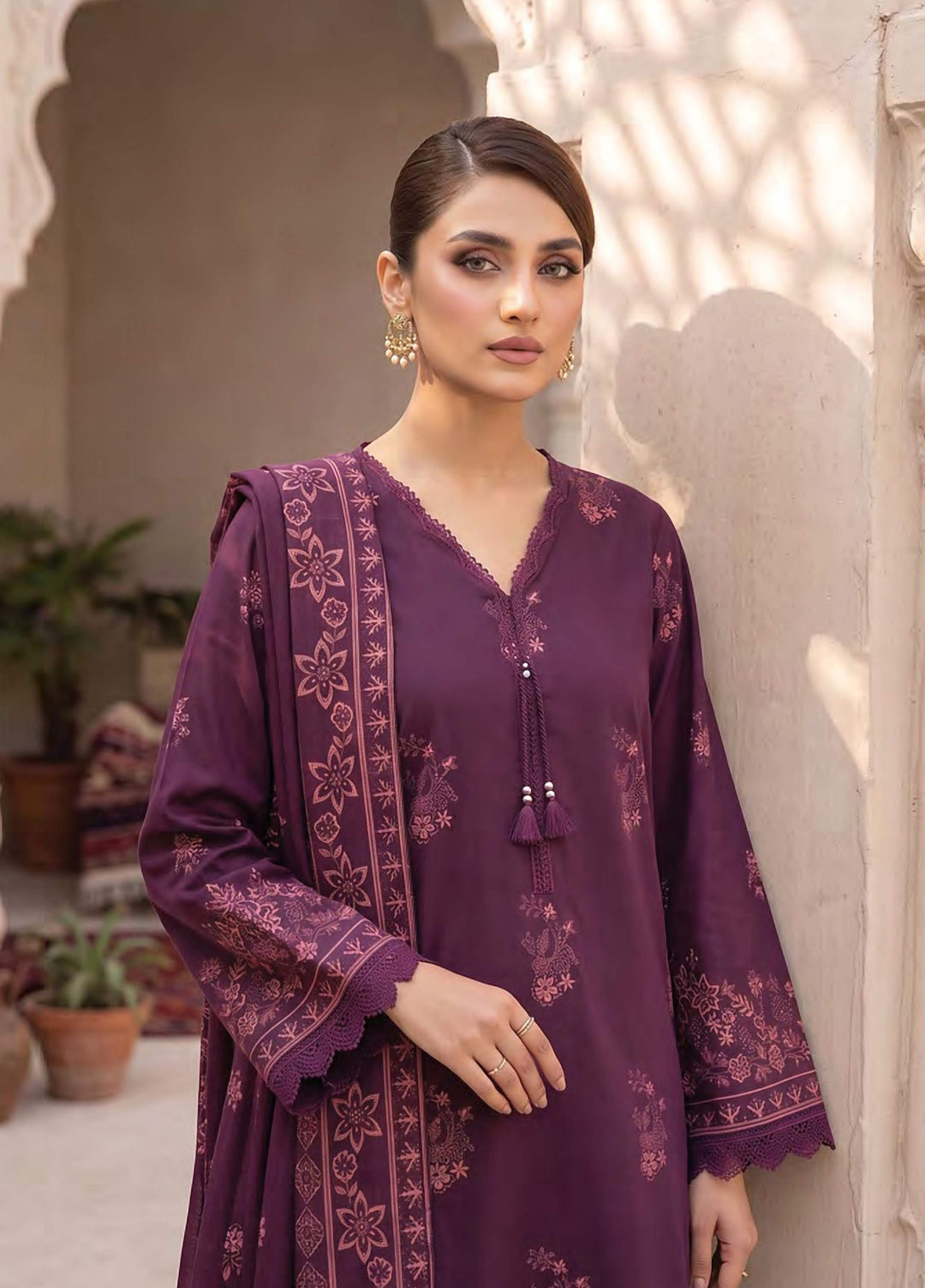 Lakhany Unstitched Printed Cashmi Wool 3 Piece Suit LSM26UCW LG-SG-0165-A - Casual Collection