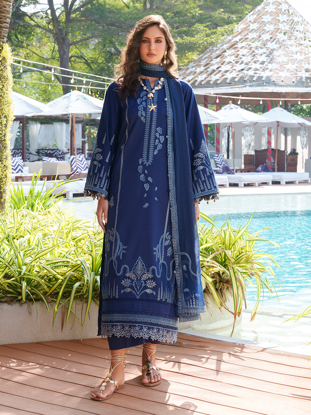 Summer Wine by Izel Unstitched Embroidered Lawn 3 Piece Suit LINA - Eid Collection