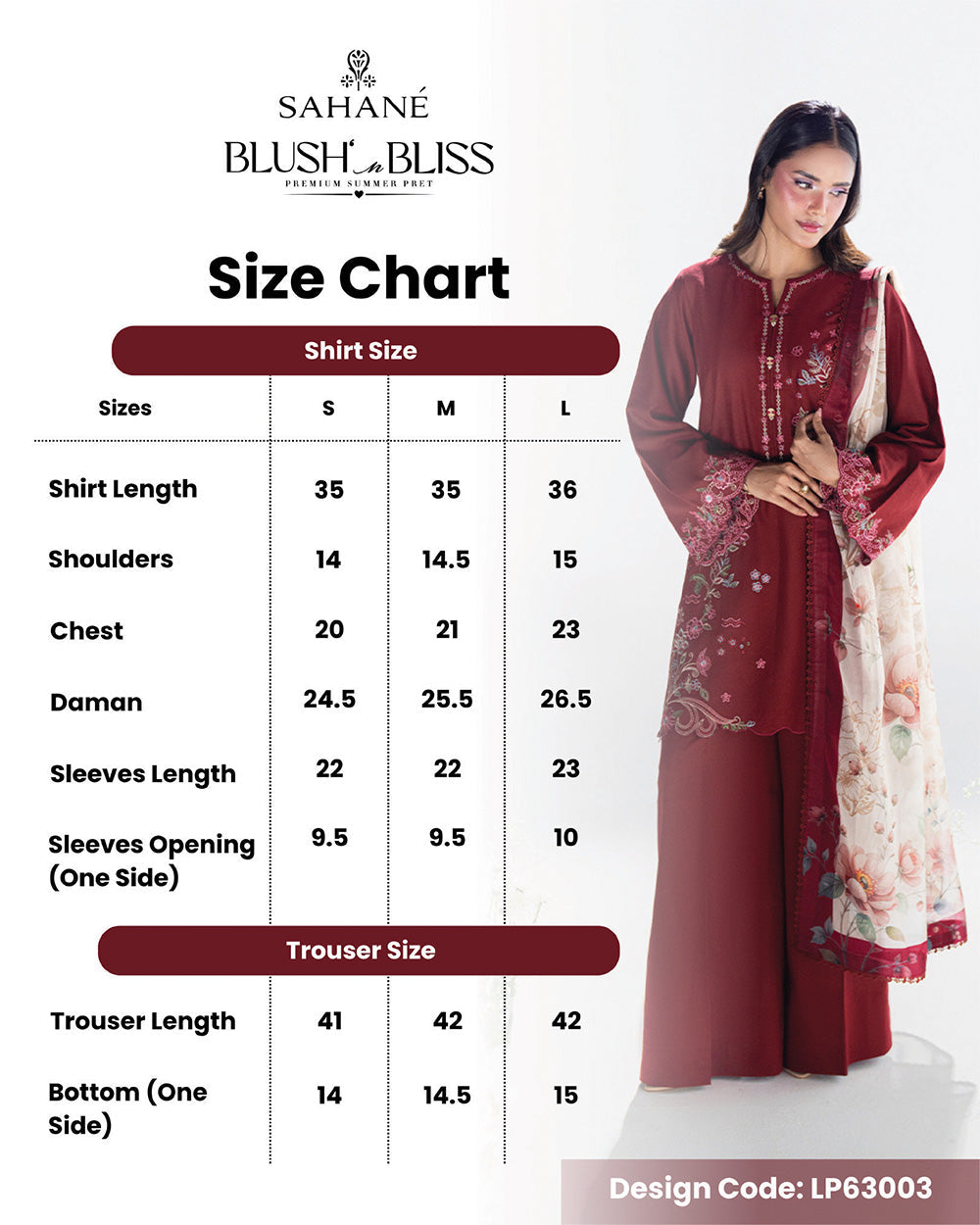 Blush N Bliss by Sahane Women RTW Embroidered Dobby Lawn 3 Piece Suit Mulberry LP63003 Casual Collection