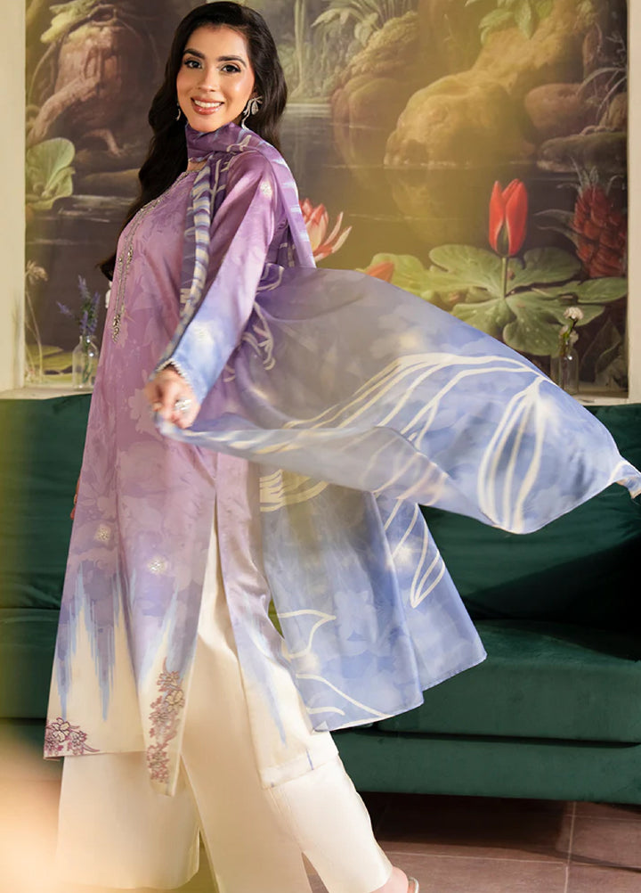 Celeste by Imrozia Pret Embroidered Shamooz Silk 3 Piece SP-102 Luna