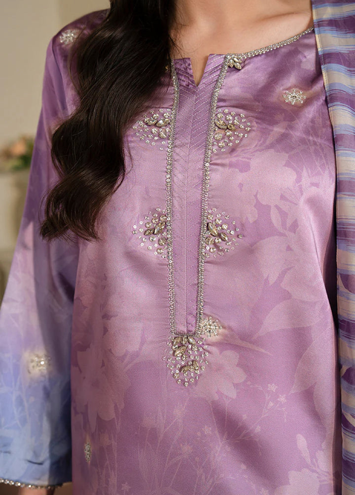 Celeste by Imrozia Pret Embroidered Shamooz Silk 3 Piece SP-102 Luna