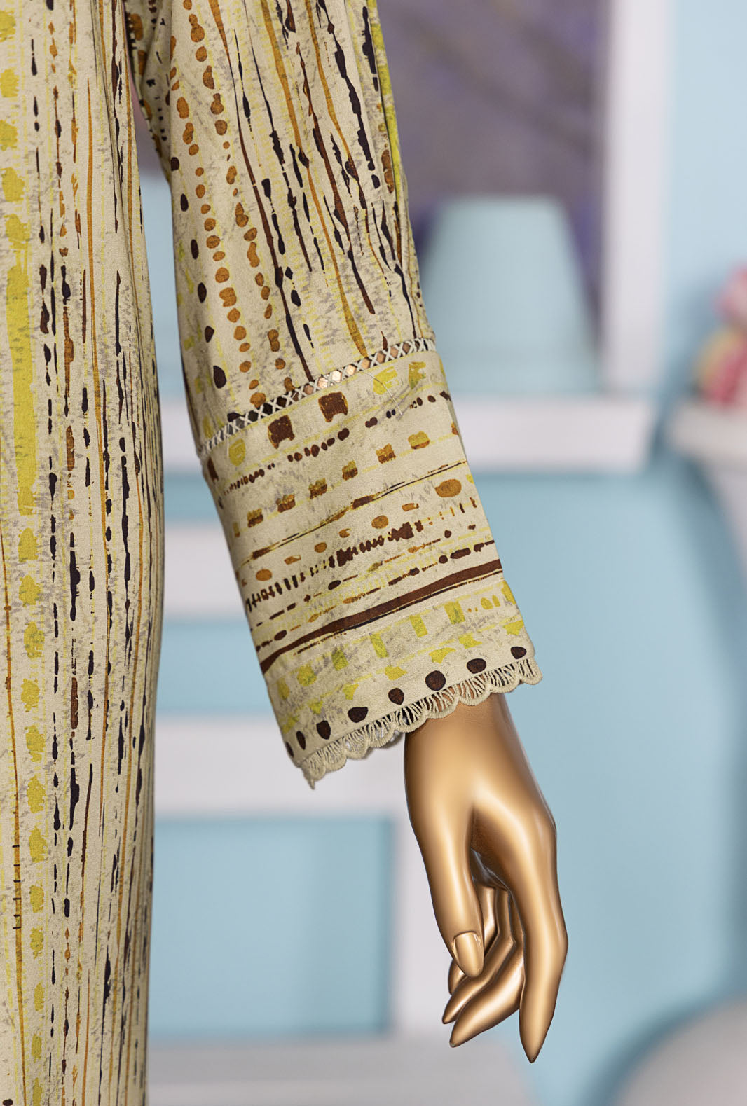 HZ Textiles Digital Printed Unstitched Linen 3 Piece Suit LWP-1309 - Winter Collection