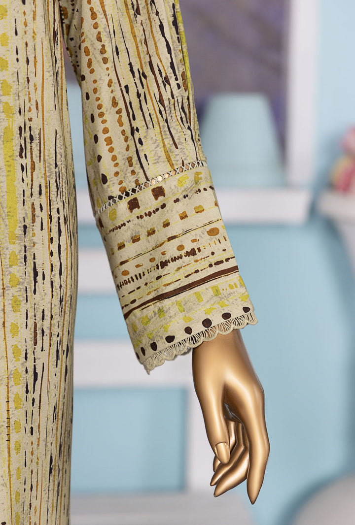 HZ Textiles Digital Printed Unstitched Linen 3 Piece Suit LWP-1309 - Winter Collection