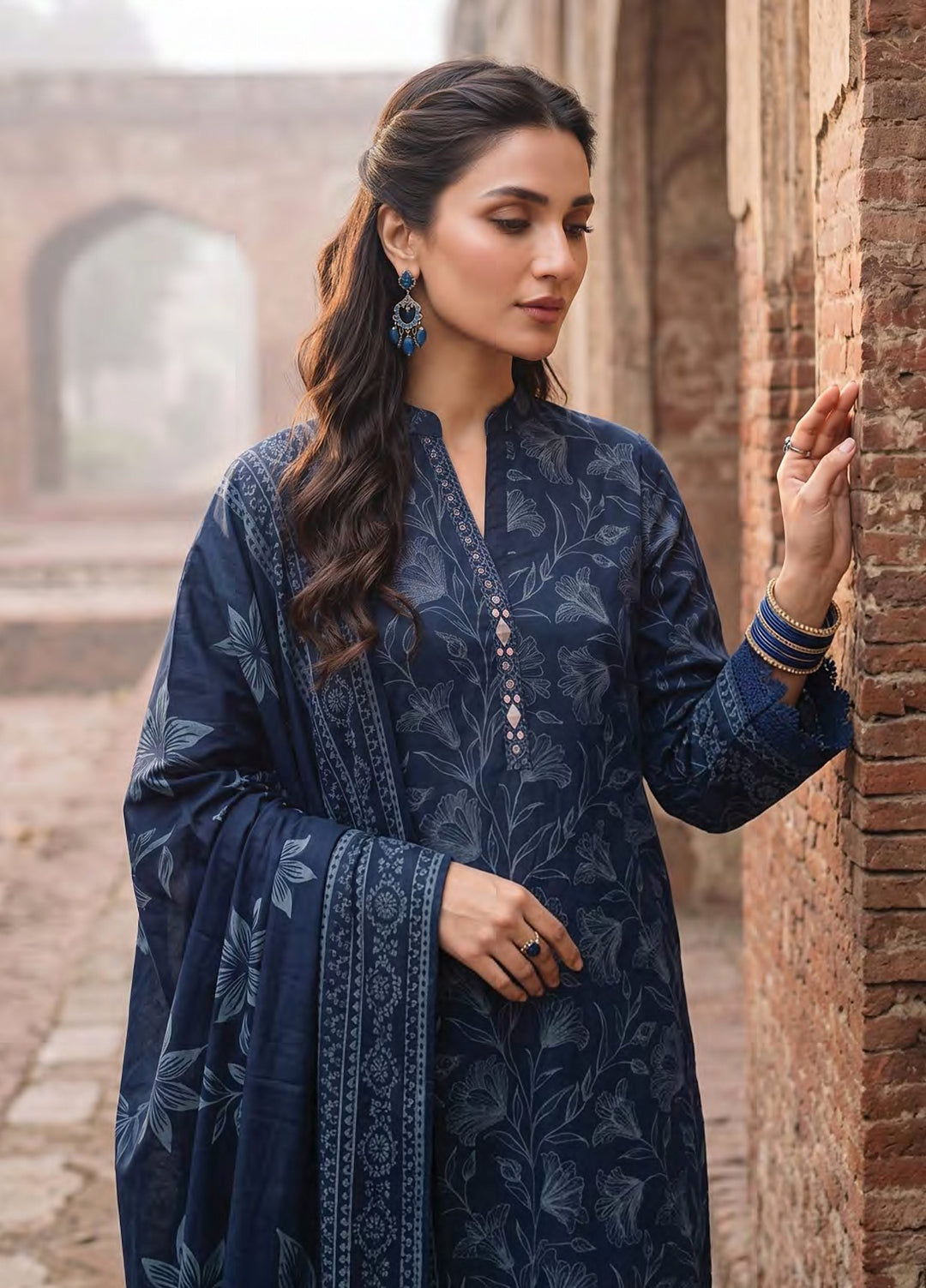 Cashmi by Lakhany Unstitched Printed Wool 3 Piece Suit LSM26UC LG-RK-0198-A - Winter Collection