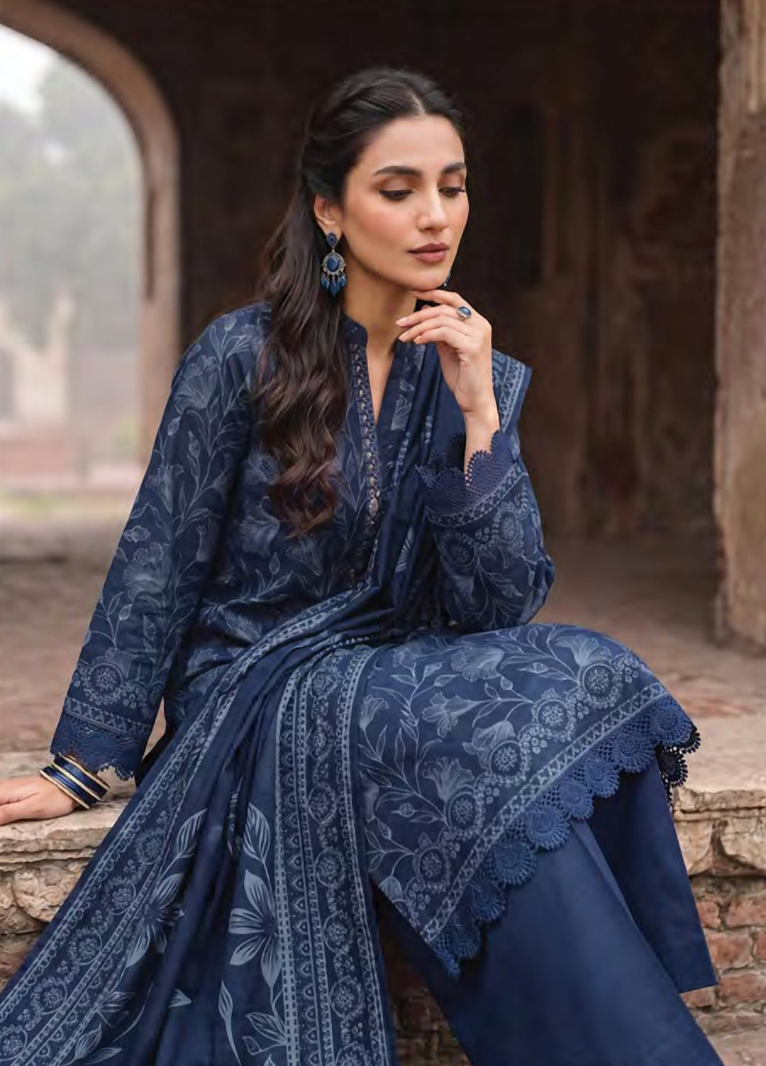Cashmi by Lakhany Unstitched Printed Wool 3 Piece Suit LSM26UC LG-RK-0198-A - Winter Collection