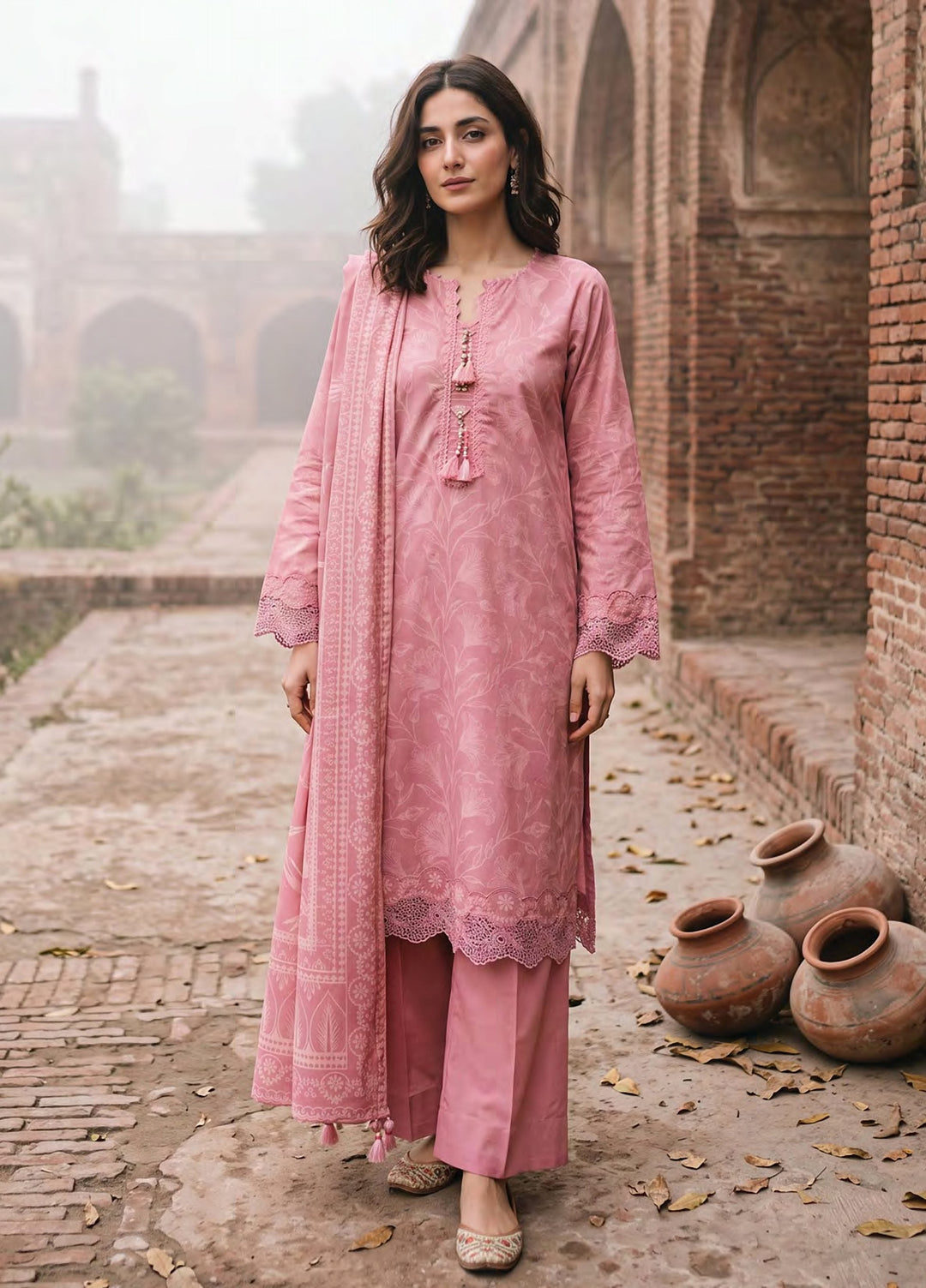 Cashmi by Lakhany Unstitched Printed Wool 3 Piece Suit LSM26UC LG-RK-0198-B - Winter Collection
