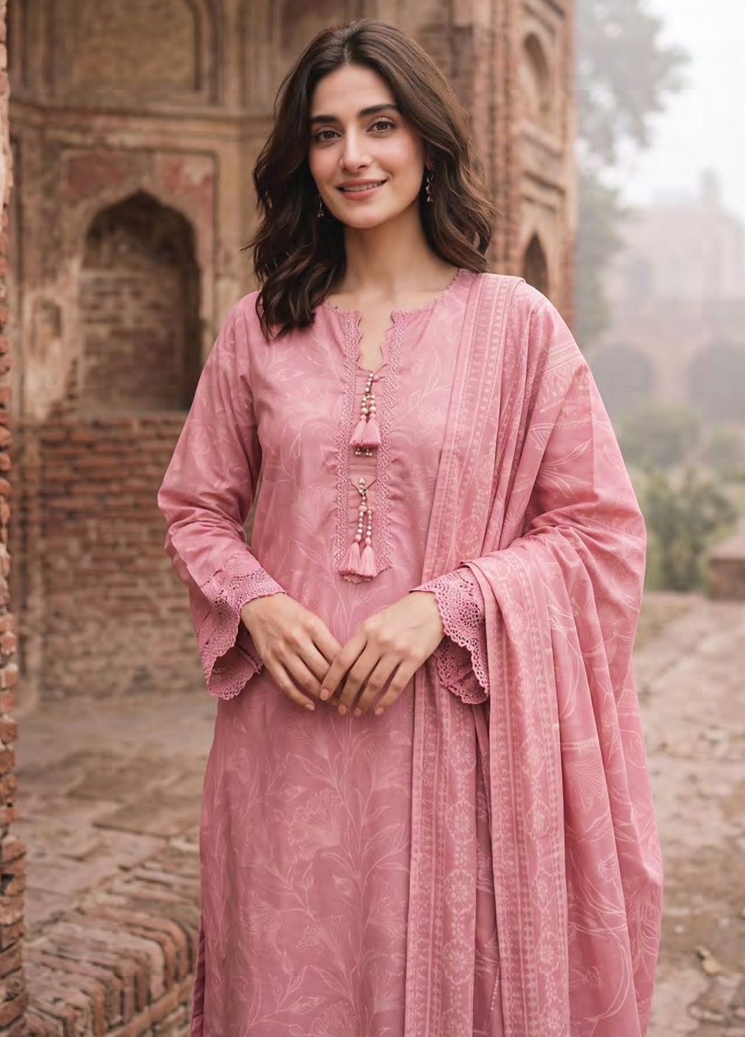 Cashmi by Lakhany Unstitched Printed Wool 3 Piece Suit LSM26UC LG-RK-0198-B - Winter Collection
