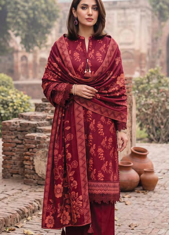Cashmi by Lakhany Unstitched Printed Wool 3 Piece Suit LSM26UC LG-RL-0532-A - Winter Collection