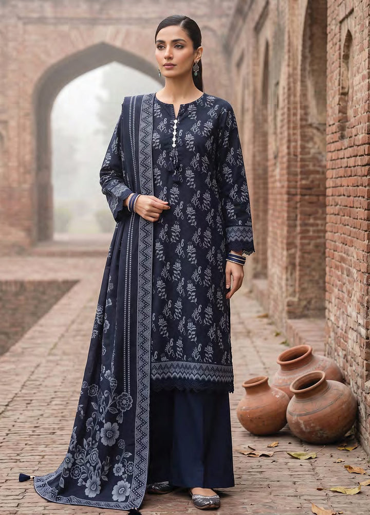 Cashmi by Lakhany Unstitched Printed Wool 3 Piece Suit LSM26UC LG-RL-0532-C - Winter Collection