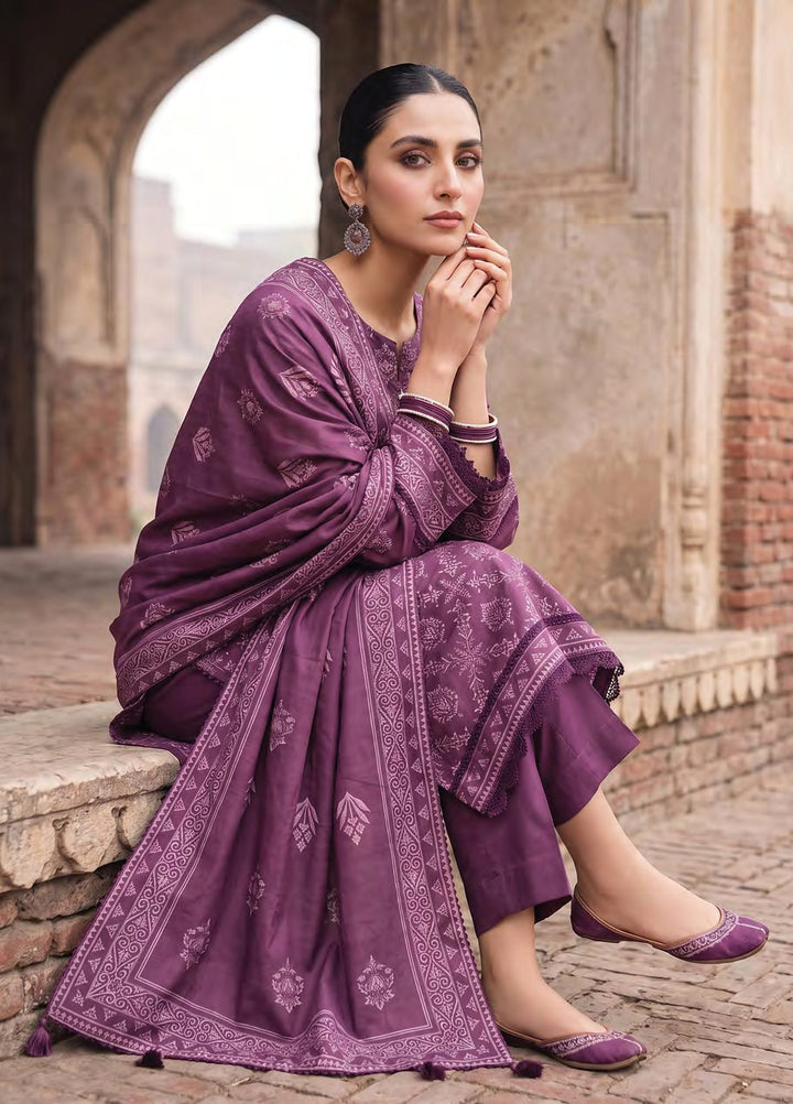 Cashmi by Lakhany Unstitched Printed Wool 3 Piece Suit LSM26UC LG-RL-0533-A - Winter Collection