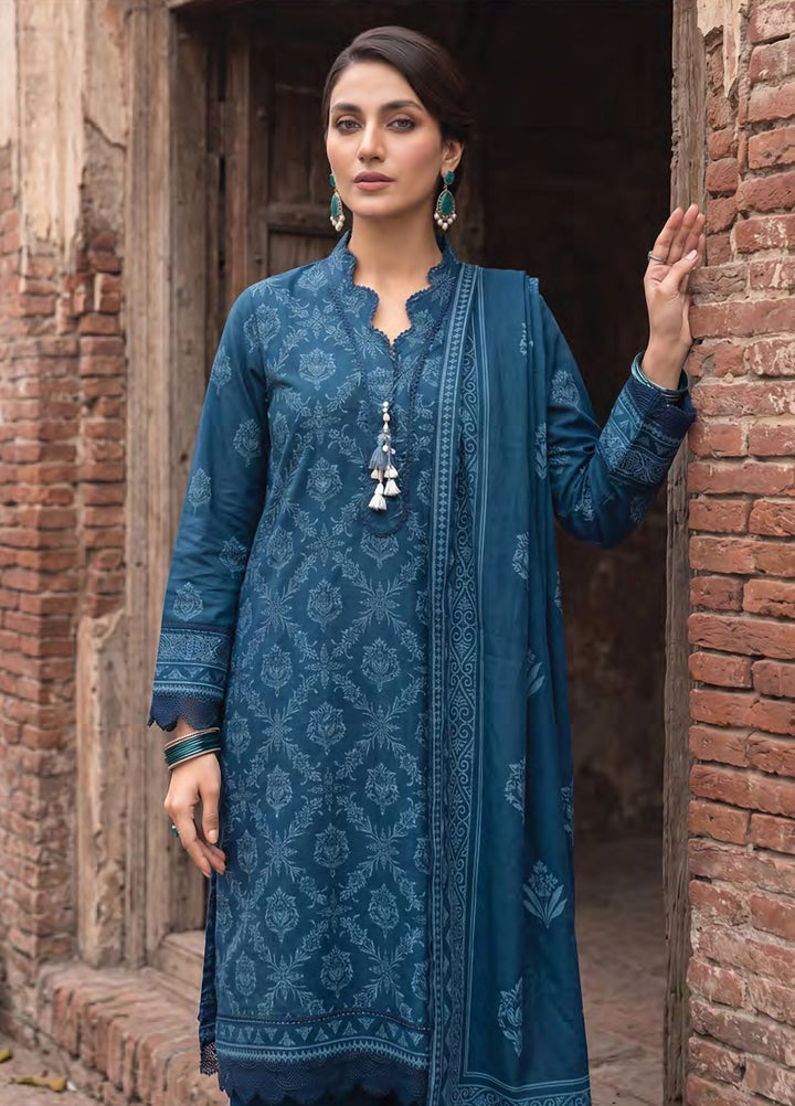 Cashmi by Lakhany Unstitched Printed Wool 3 Piece Suit LSM26UC LG-RL-0533-B - Winter Collection