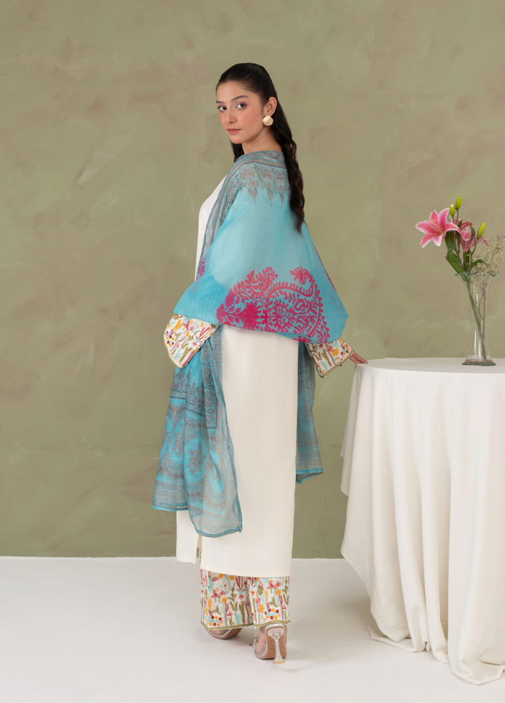 Lamhay by Haniya Mahnoor Pret Embroidered Linen 3 Piece Suit Bloom