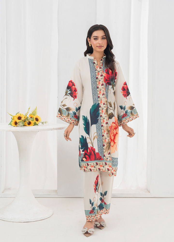 Lamhay by Haniya Mahnoor Pret Embroidered Poly Lawn 2 Piece Suit Flawrence