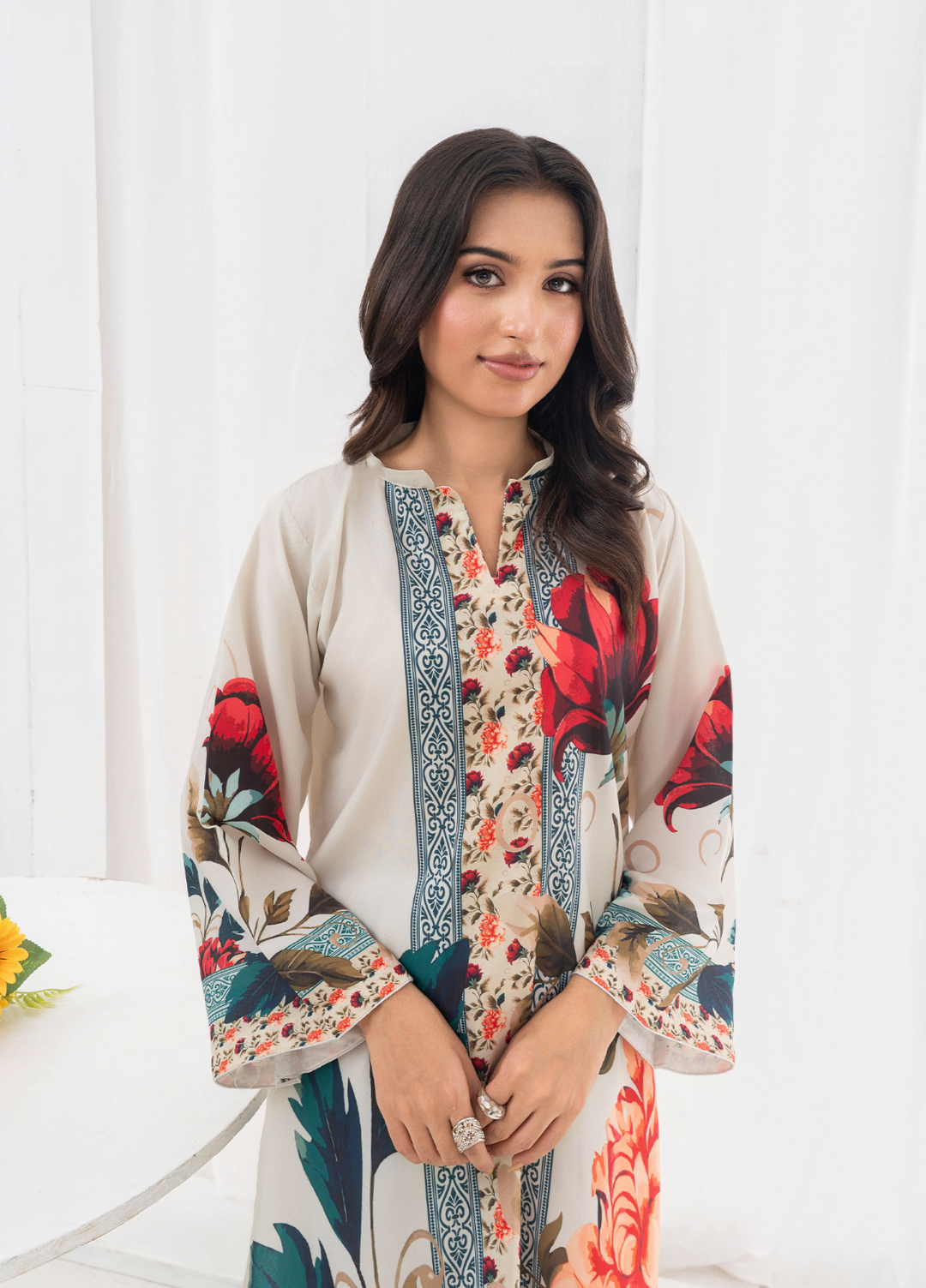 Lamhay by Haniya Mahnoor Pret Embroidered Poly Lawn 2 Piece Suit Flawrence