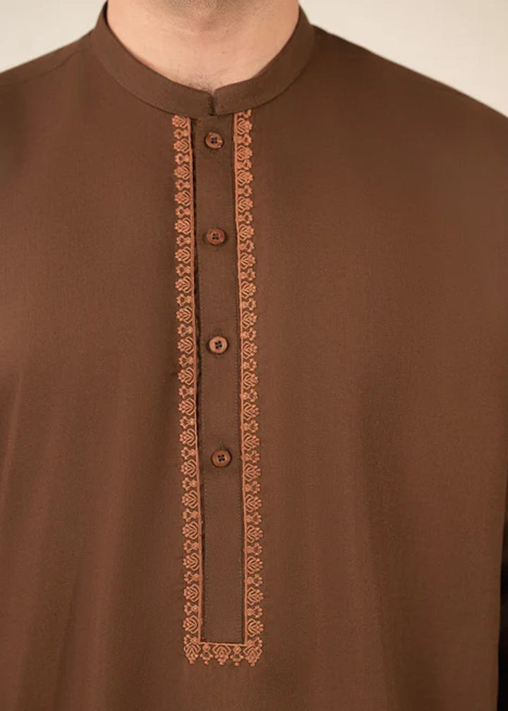 Junoon by Buraq Mens RTW Embroidered Wash N Wear 2 Piece Suit Rustam Casual Collection