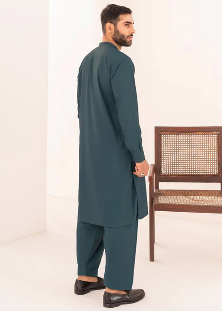 Farmanrawa by Buraq Mens RTW Embroidered Wash N Wear 2 Piece Suit Khaqan Casual Collection