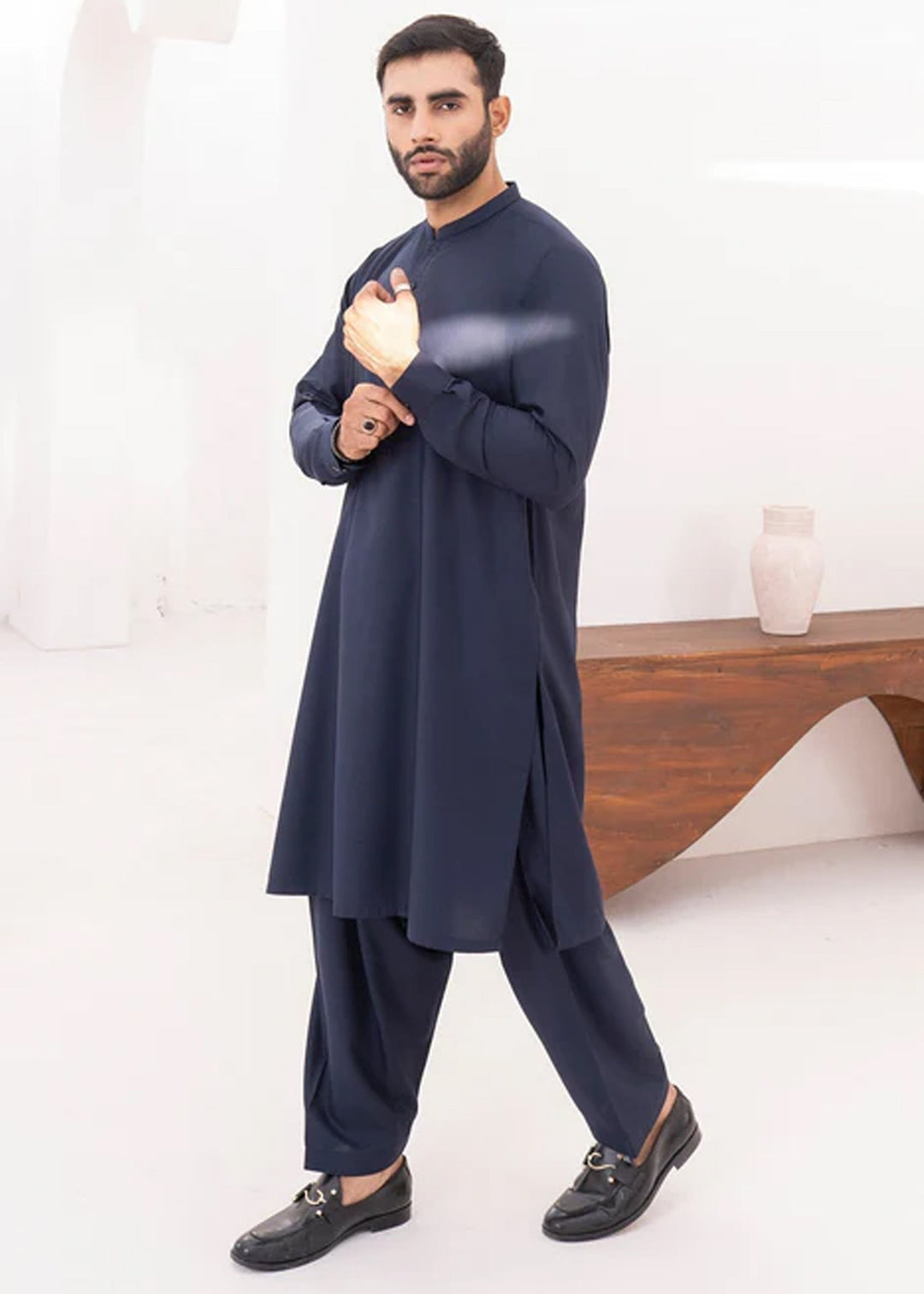 Junoon by Buraq Mens RTW Embroidered Wash N Wear 2 Piece Suit Parwaaz Casual Collection