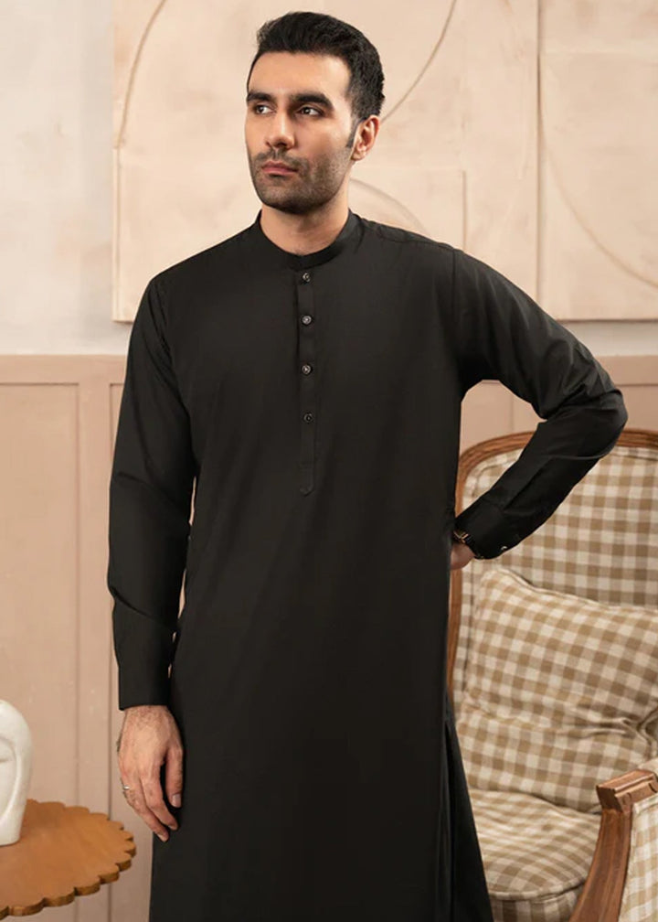 Siqafat by Buraq RTW Solids Wash N Wear 2 Piece Suit Black Casual Collection