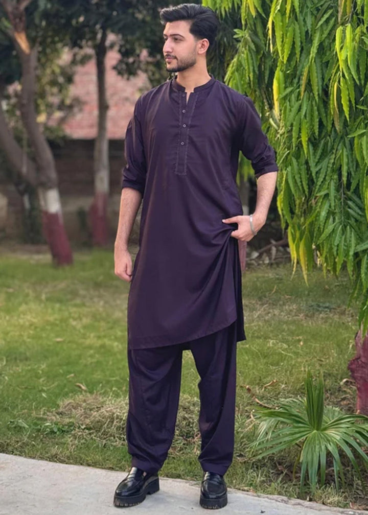 Junoon by Buraq Mens RTW Embroidered Wash N Wear 2 Piece Suit Qaid Casual Collection