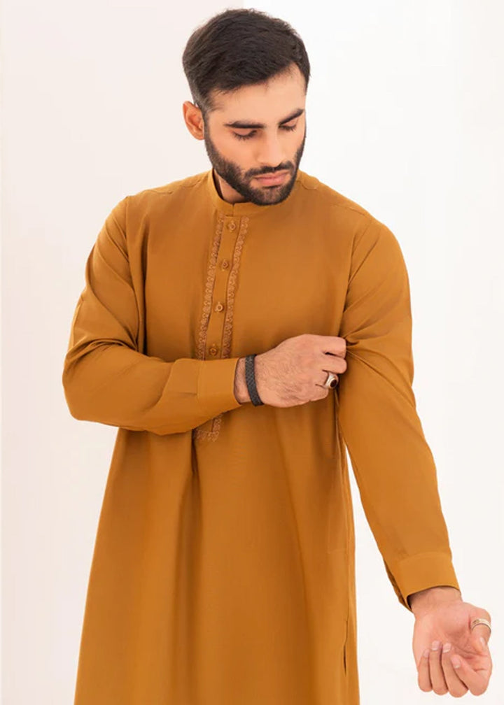 Junoon by Buraq Mens RTW Embroidered Wash N Wear 2 Piece Suit Rumi Casual Collection