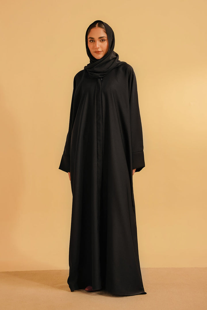 Divinely Crafted Women Pret Solids 1 Piece Georgette Basic Abaya Navy - Summer Collection