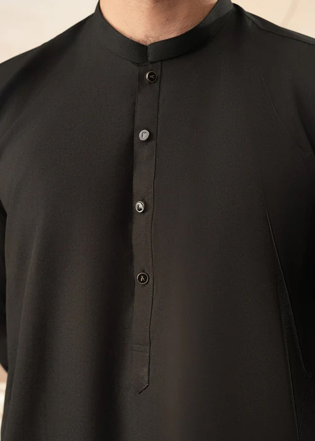 Siqafat by Buraq RTW Solids Wash N Wear 2 Piece Suit Black Casual Collection