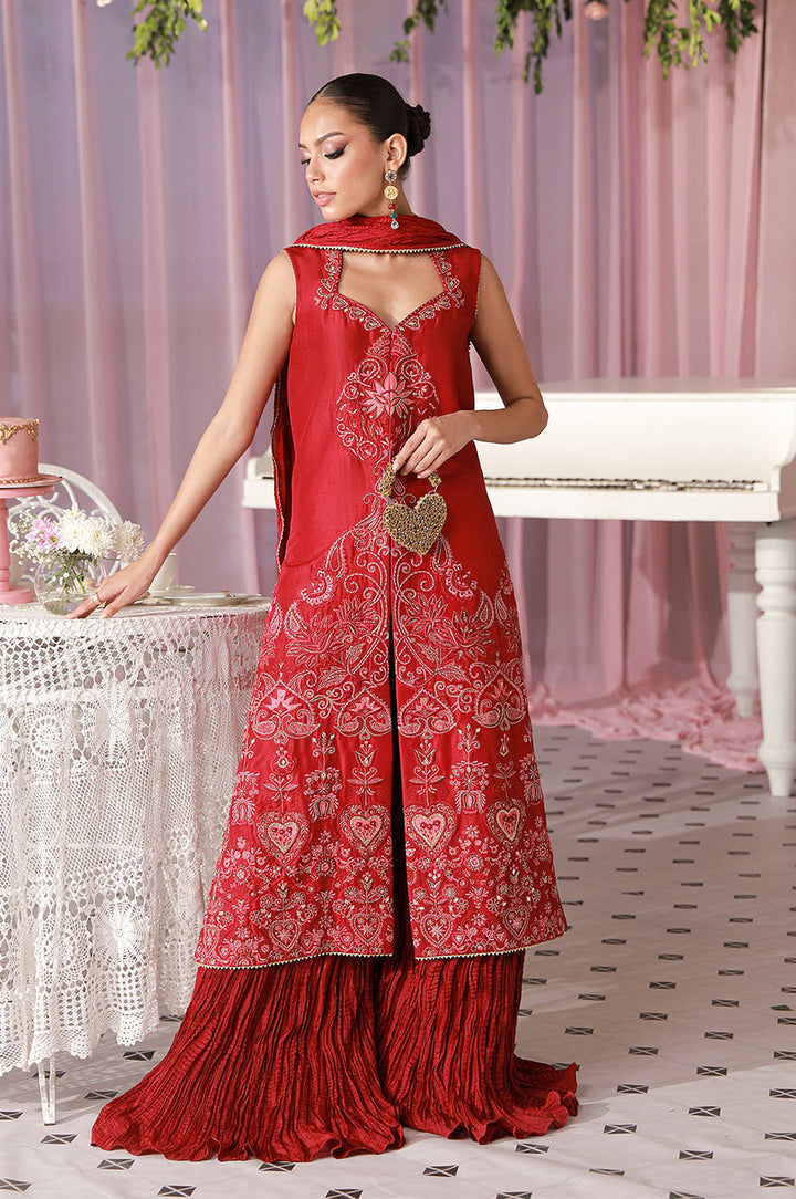 Sera From Nizka By Nida Rehan RTW Embroidered Chiffon 3 Piece Suit Arza - Festive Collection