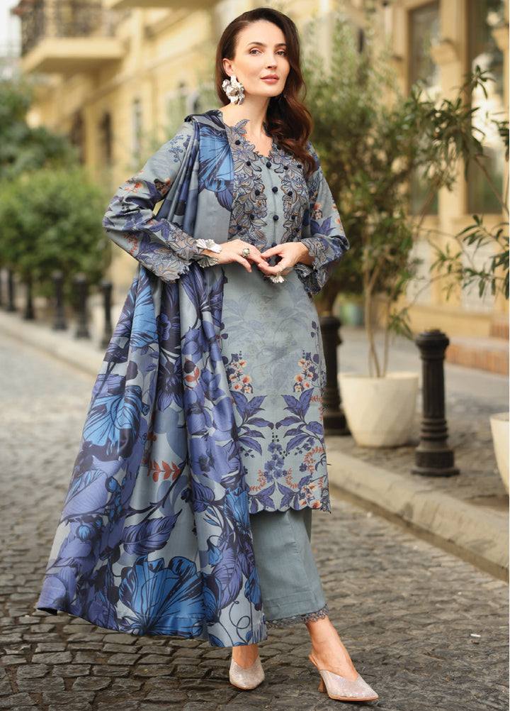 Lifestyle by Rang Rasiya Unstitched Embroidered Linen Suits 3 Piece RR25LW D-04 Audrey - Winter Collection