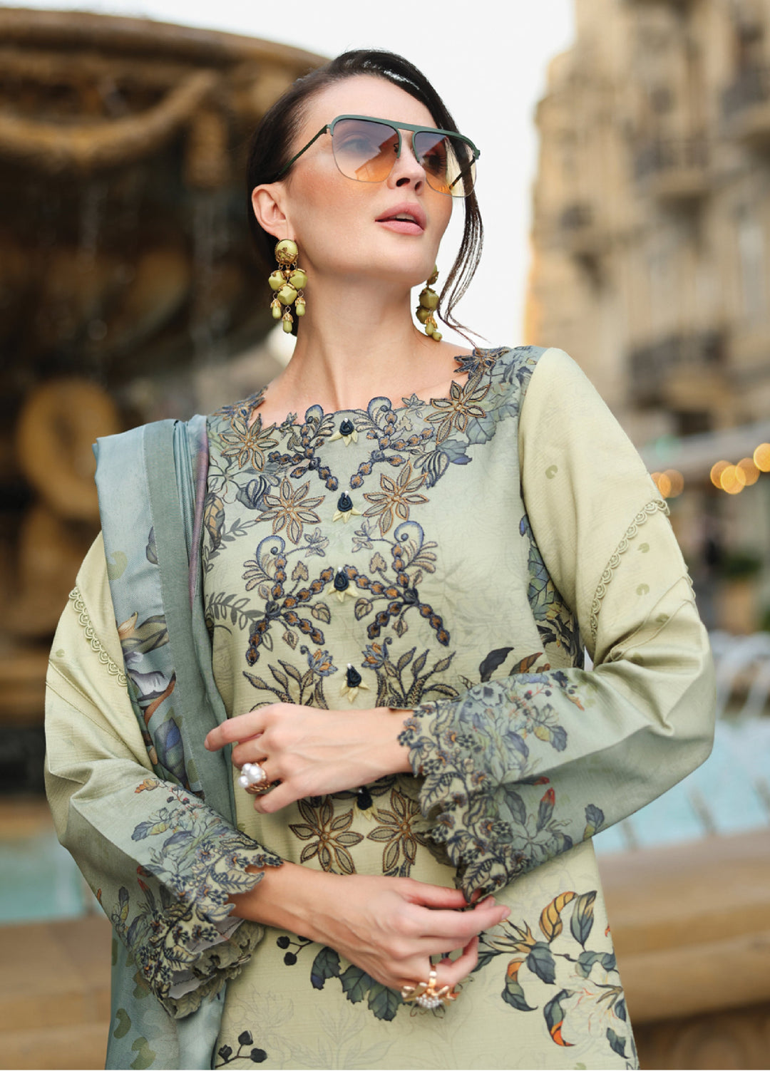 Lifestyle by Rang Rasiya Unstitched Embroidered Linen Suits 3 Piece RR25LW D-09 Autumn - Winter Collection