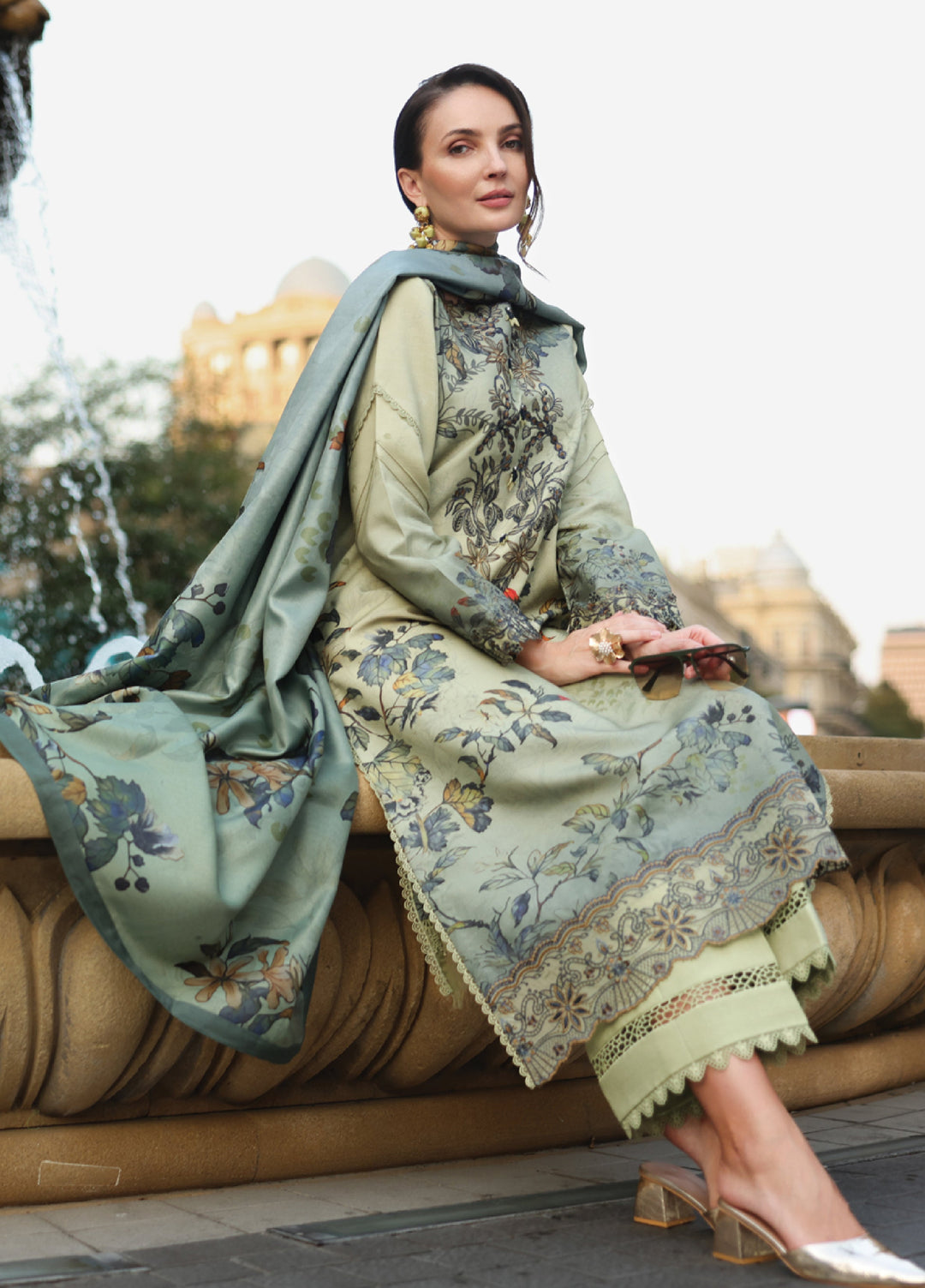 Lifestyle by Rang Rasiya Unstitched Embroidered Linen Suits 3 Piece RR25LW D-09 Autumn - Winter Collection