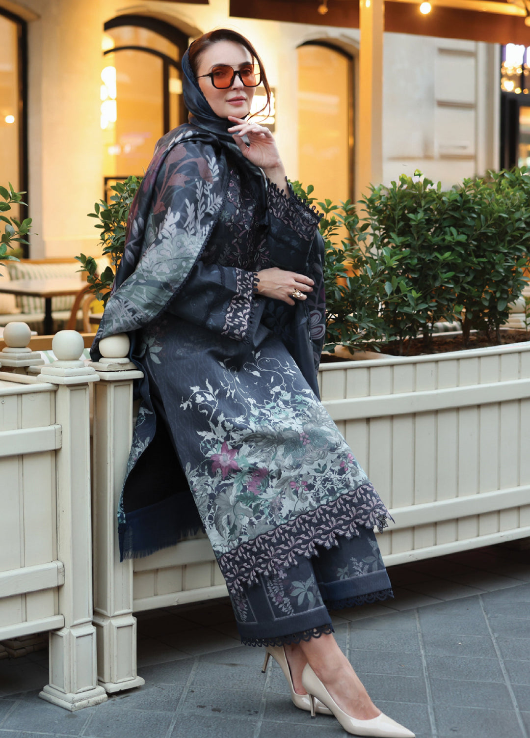 Lifestyle by Rang Rasiya Unstitched Embroidered Khaddar Suits 3 Piece RR25LW D-11 Isla - Winter Collection