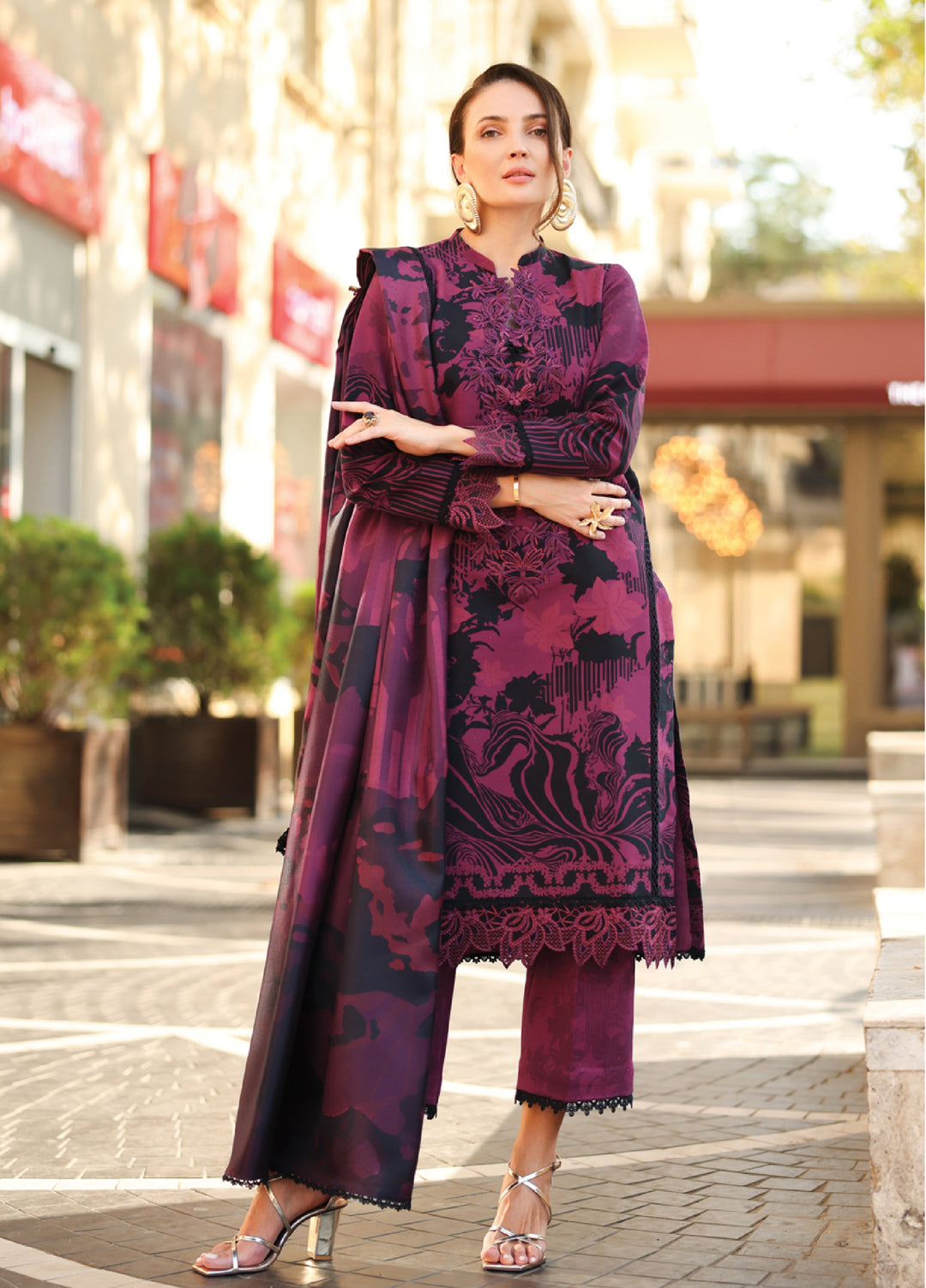 Lifestyle by Rang Rasiya Unstitched Embroidered Khaddar Suits 3 Piece RR25LW D-12 Freya - Winter Collection