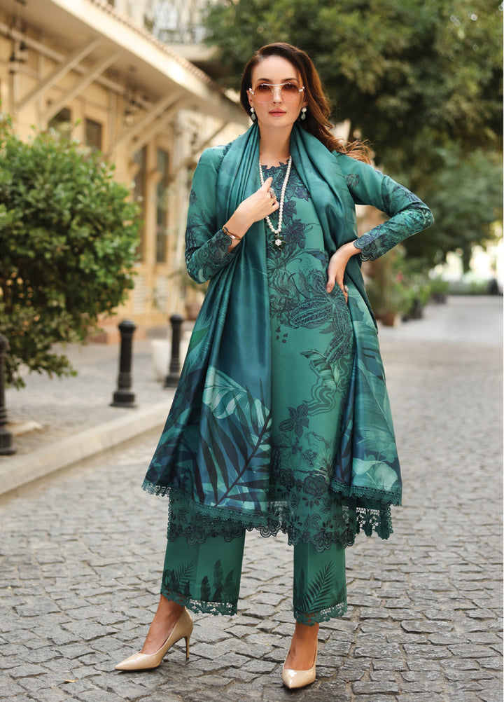 Lifestyle by Rang Rasiya Unstitched Embroidered Khaddar Suits 3 Piece RR25LW D-14 Jade - Winter Collection