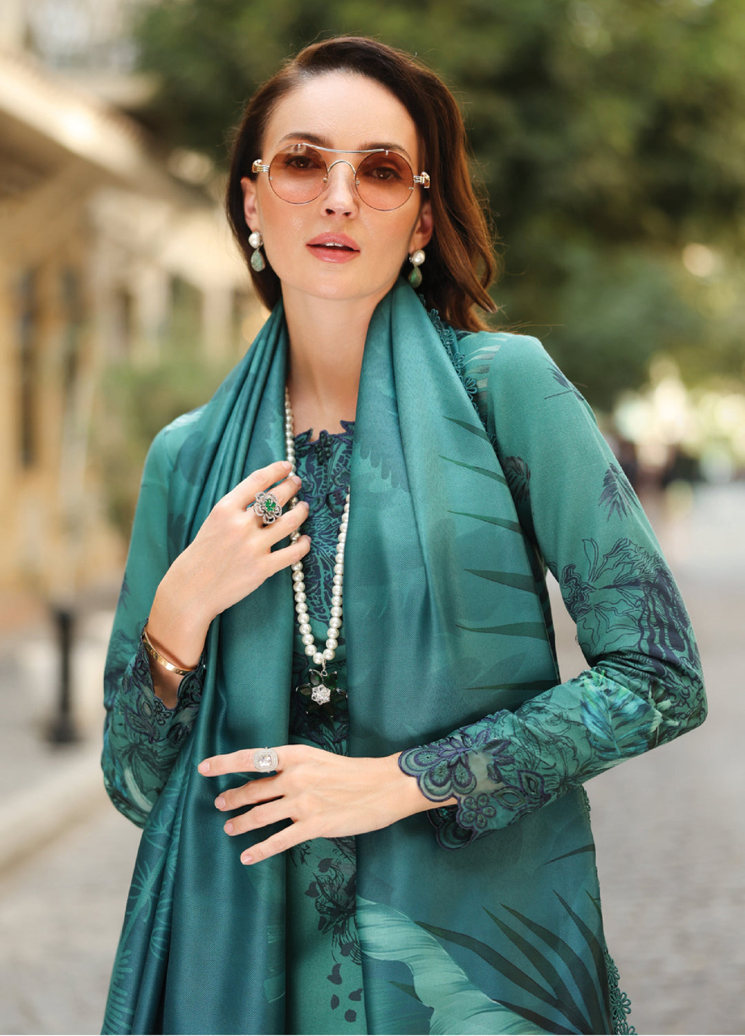 Lifestyle by Rang Rasiya Unstitched Embroidered Khaddar Suits 3 Piece RR25LW D-14 Jade - Winter Collection