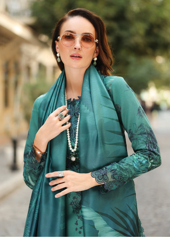 Lifestyle by Rang Rasiya Unstitched Embroidered Khaddar Suits 3 Piece RR25LW D-14 Jade - Winter Collection