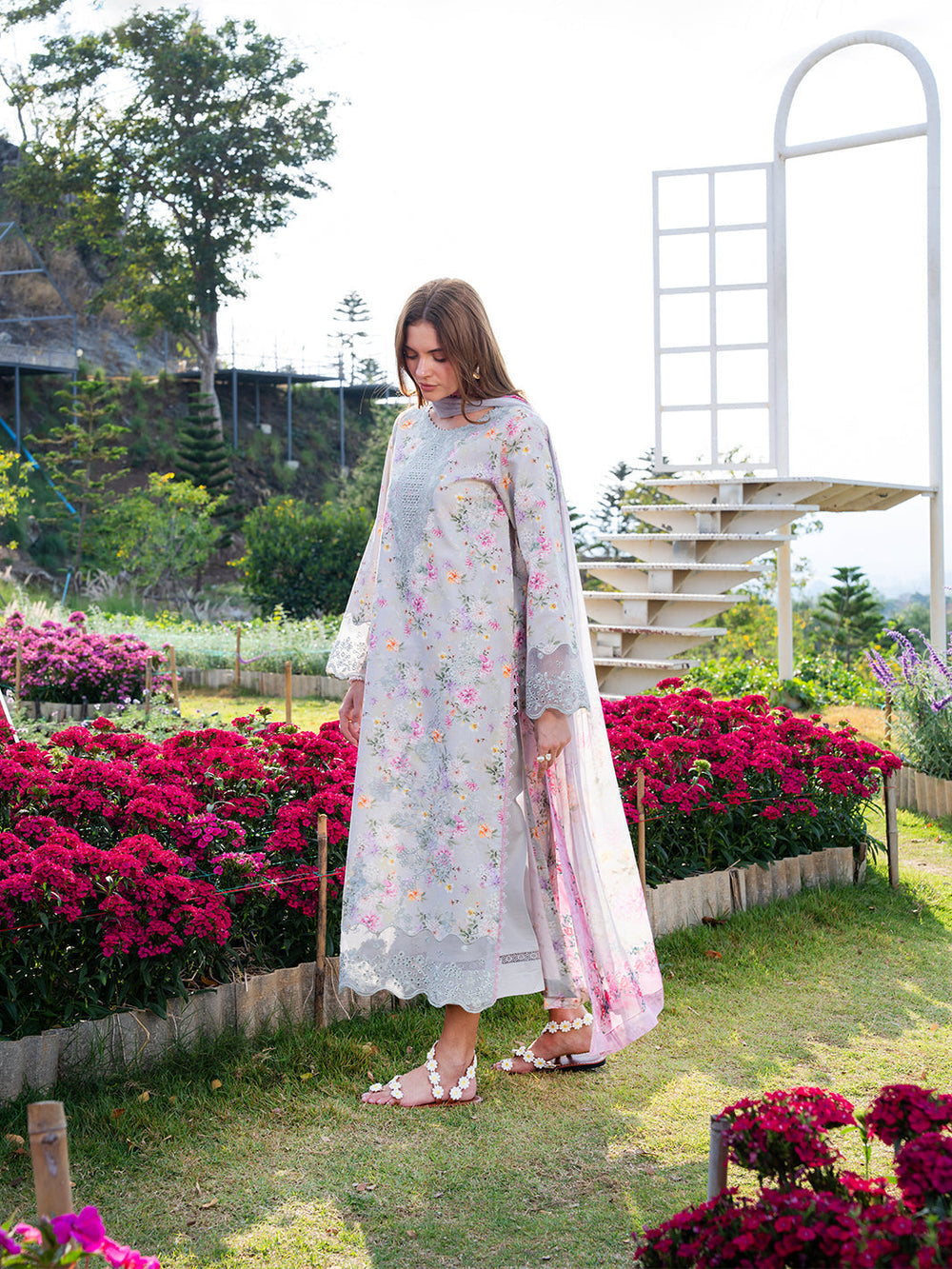 The Scent Of Summers by Yards Unstitched Embroidered Lawn 3 Piece Suit Lilac Mist Casual Collection