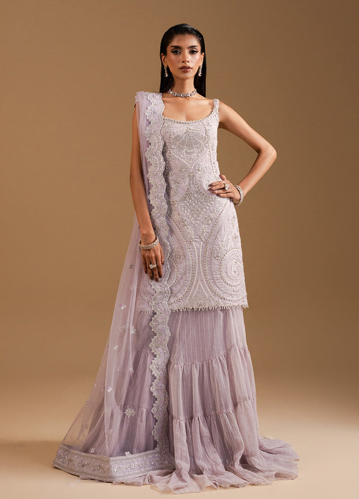 Afsanay by Zariya Luxury Embroidered Unstitched Chiffon 3 Piece Suits ZRY25LF D1 ZB50034 - Festive Collection