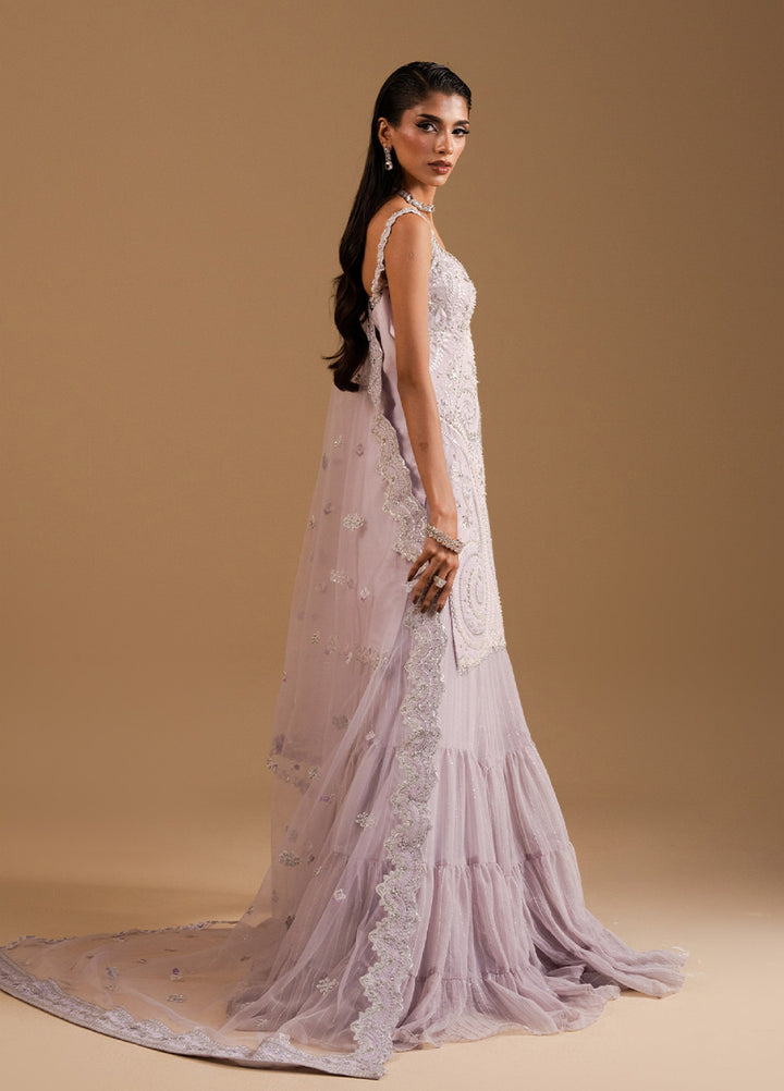 Afsanay by Zariya Luxury Embroidered Unstitched Chiffon 3 Piece Suits ZRY25LF D1 ZB50034 - Festive Collection