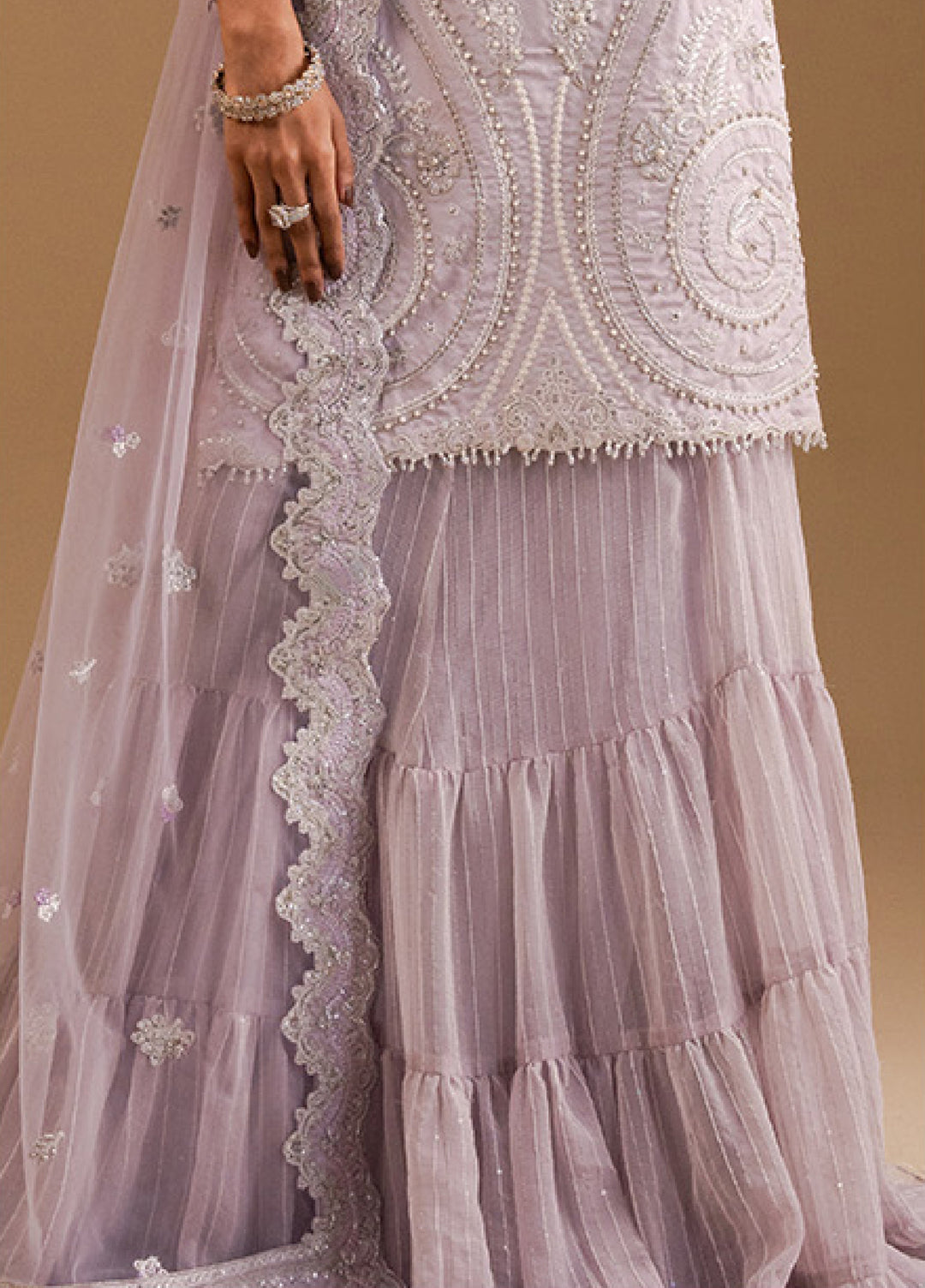 Afsanay by Zariya Luxury Embroidered Unstitched Chiffon 3 Piece Suits ZRY25LF D1 ZB50034 - Festive Collection