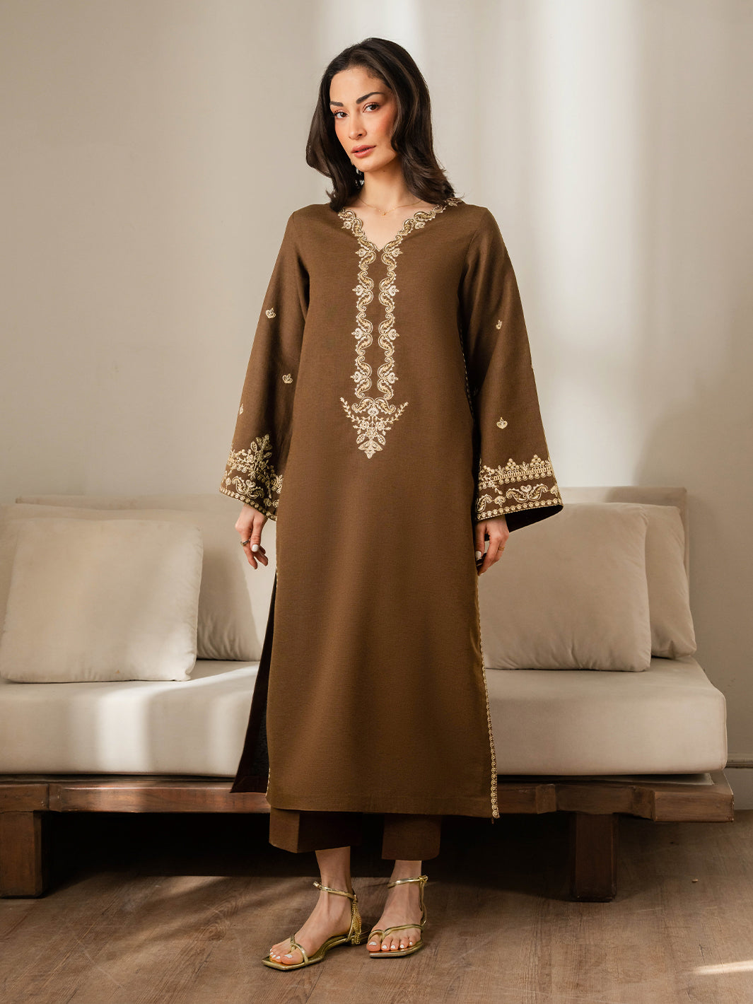 Izel Women Pret Embroidered Karandi 2 Piece Suit Livia - Summer Collection