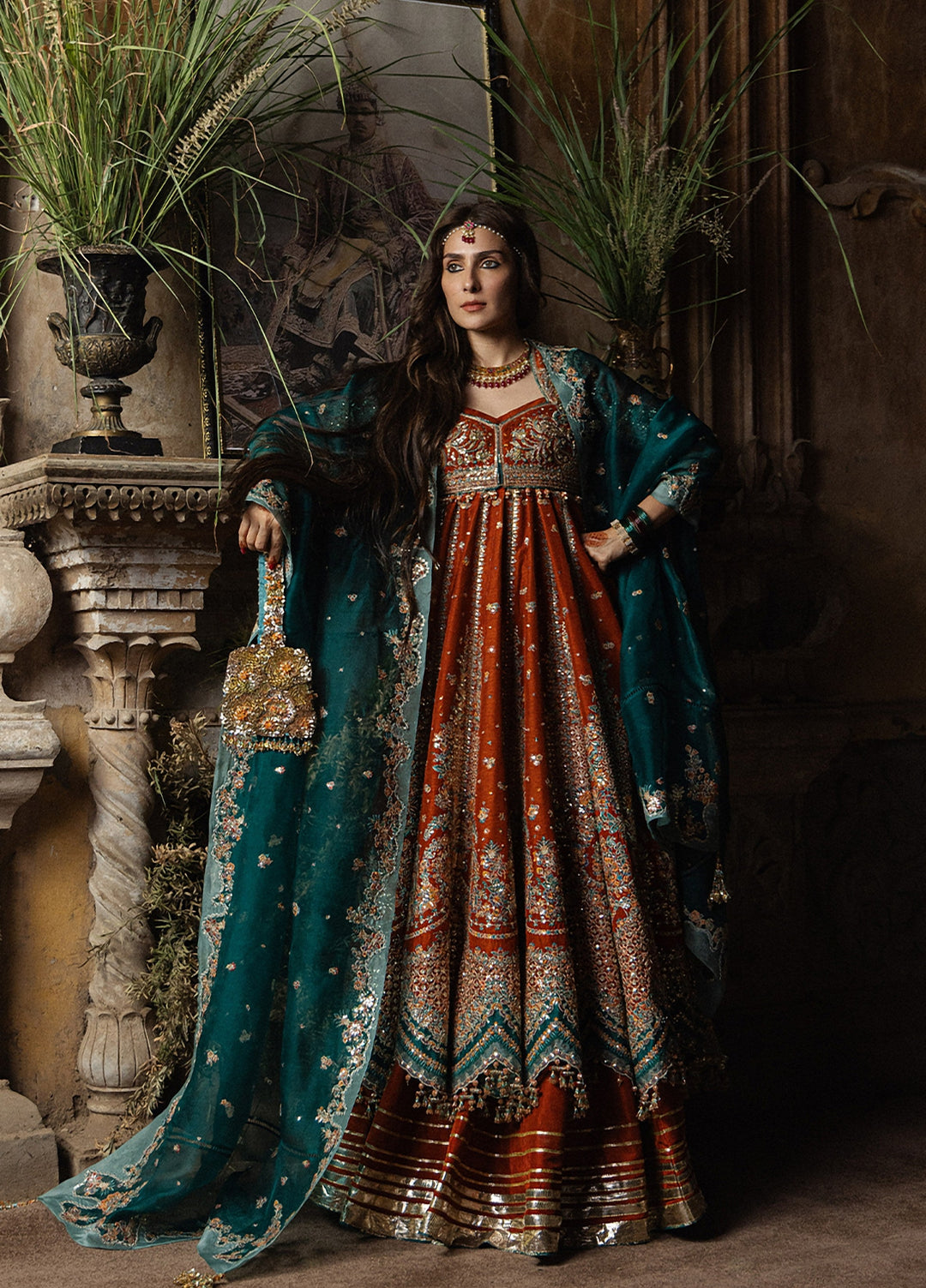 The Doll House by Hussain Rehar Unstitched Embroidered Korean Silk 3 Piece Suit HR26UDH Zarin D-871 - Wedding Collection