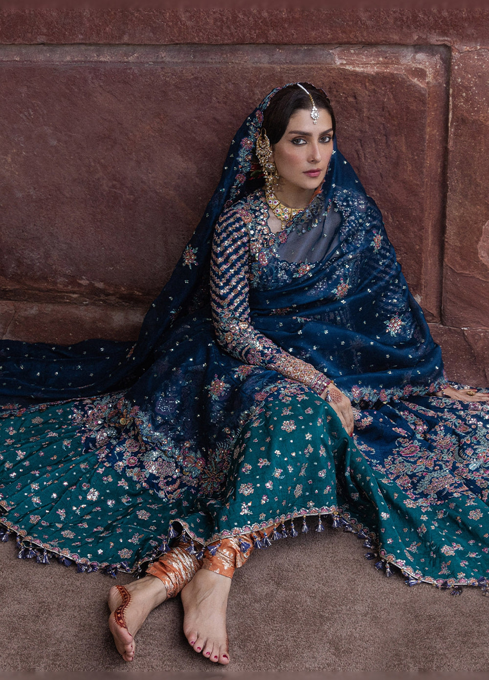 The Doll House by Hussain Rehar Unstitched Embroidered Korean Silk 3 Piece Suit HR26UDH Dill Afroz D-878 - Wedding Collection