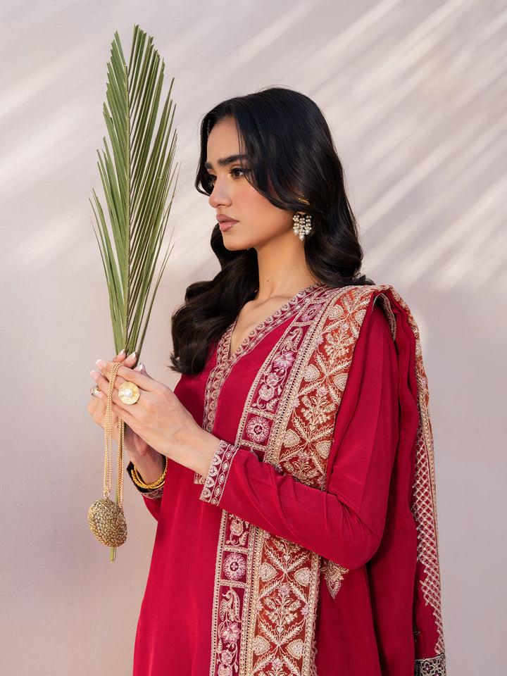 Le Tresor by Izel Pret Embroidered Velvet 3 Piece Suit Lumina - Festive Collection