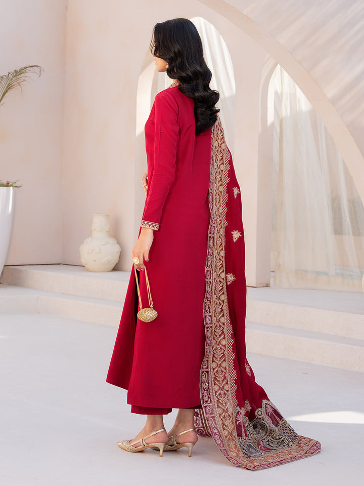 Le Tresor by Izel Pret Embroidered Velvet 3 Piece Suit Lumina - Festive Collection