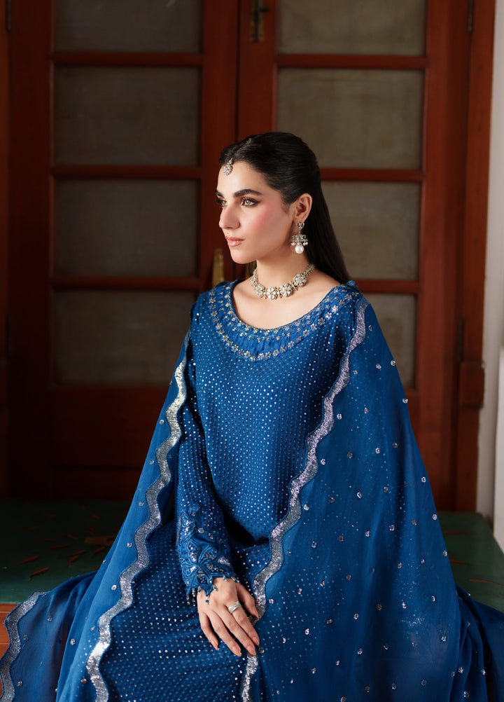 Shagun by Neeshay Unstitched Embroidered Raw Silk 3 Piece Suit NSH26US Mahjabeen - Festive Collection