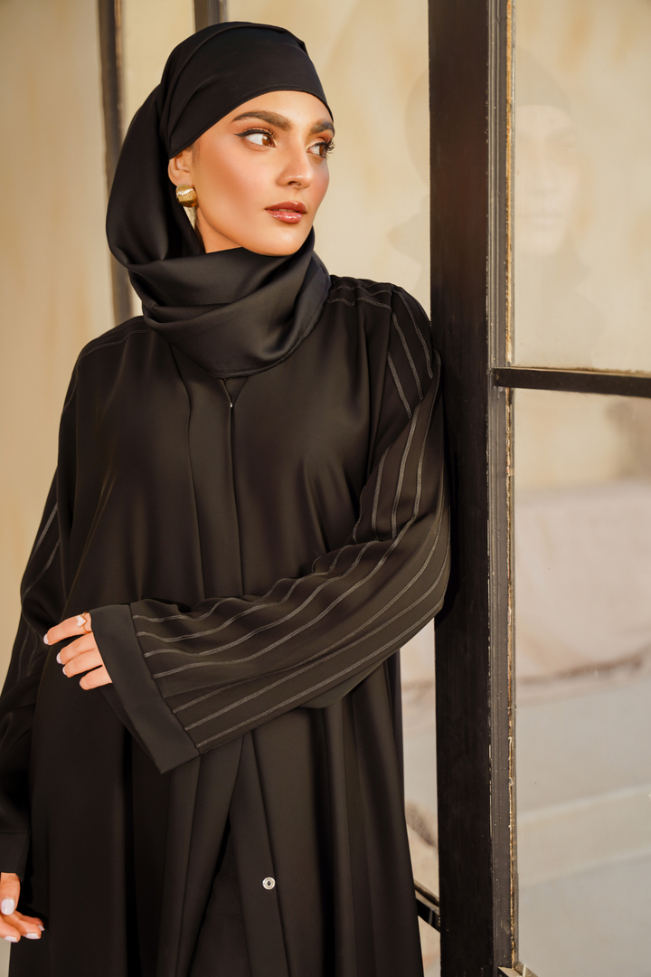 Divinely Crafted Abaya Casual Crepe 1 Piece Marjan Abaya | Buttoned Up